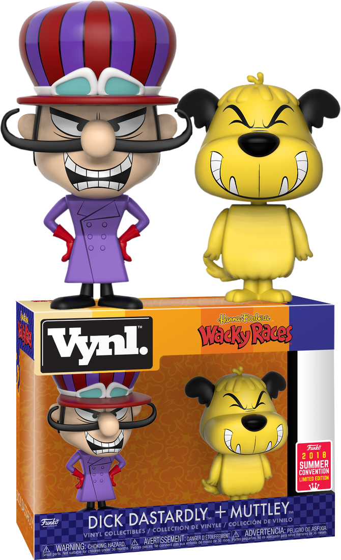 FUNKO VYNL. HANNA Barbera Wacky Races: Dick Dastardly+Muttley 2018 SDCC 2100 Pcs EUR 107,00 FUNKO VYNL. HANNA Barbera Wacky Races: Dick Dastardly+Muttley 2018 SDCC 2100 Pcs EUR 107,00