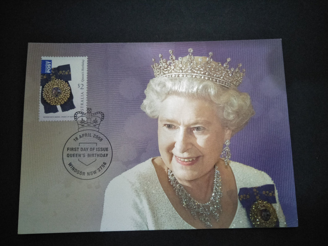 Queen's Birthday 2008 First Day Issue Postcard