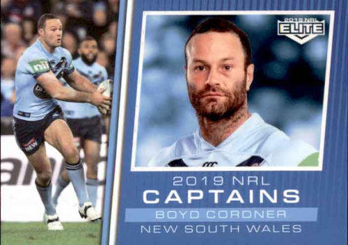 2019 TLA NRL Elite CAPTAINS Boyd Cordner New South Wales CC17/18