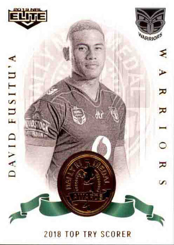 2019 TLA NRL Elite 2018 Dally M Awards David Fusitu'a New Zealand Warriors DM13/18