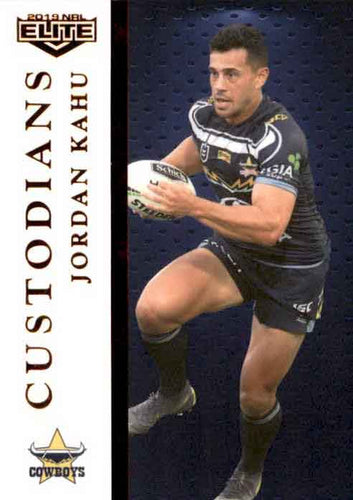 2019 TLA NRL Elite CUSTODIANS Jordan Kahu North Queensland Cowboys C9/16