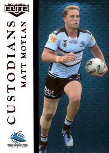 2019 TLA NRL Elite CUSTODIANS Matt Moylan Cronulla Sharks C4/16