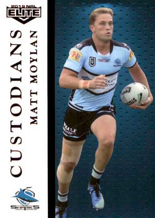 2019 TLA NRL Elite CUSTODIANS Matt Moylan Cronulla Sharks C4/16