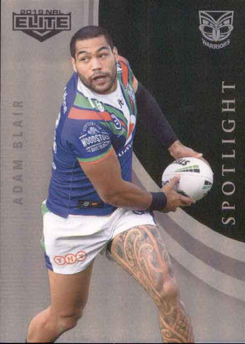 2019 TLA NRL Elite SPOTLIGHT Adam Blair New Zealand Warriors SP16/16