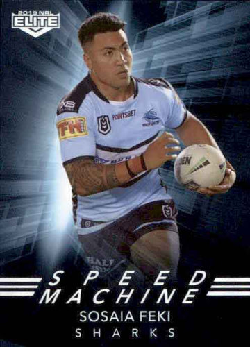 2019 TLA NRL Elite SPEED MACHINE Sosaia Feki Cronulla Sharks SM07/32