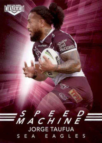 2019 TLA NRL Elite SPEED MACHINE Jorge Taufua Manly Sea Eagles SM12/32