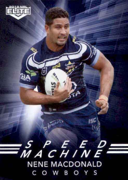 2019 TLA NRL Elite SPEED MACHINE Nene MacDonald North Queensland Cowboys SM17/32