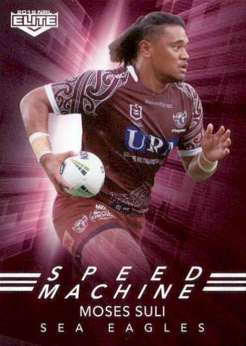 2019 TLA NRL Elite SPEED MACHINE Moses Suli Manly Sea Eagles SM11/32