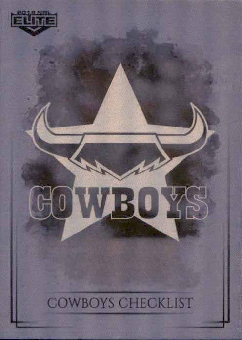 2019 TLA NRL Elite SILVER SPECIAL PARALLEL Checklist Logo COWBOYS SS73