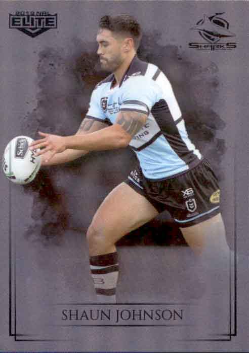 2019 TLA NRL Elite SILVER SPECIAL PARALLEL Shaun Johnson Cronulla SHARKS SS32