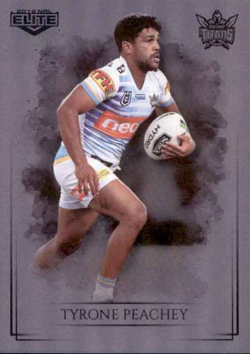 2019 TLA NRL Elite SILVER SPECIAL PARALLEL Tyrone Peachey Gold Coast Titans SS43