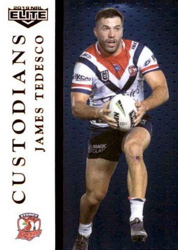 2019 TLA NRL Elite CUSTODIANS James Tedesco Sydney Roosters C14/16