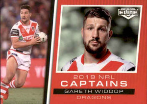 2019 TLA NRL Elite CAPTAINS Gareth Widdop DRAGONS CC13/18