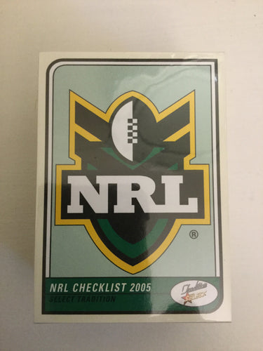 2005 Select NRL TRADITION series Full Base Common Set