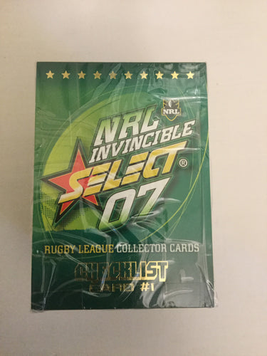 2007 Select NRL INVINCIBLES series Full Base Common Set