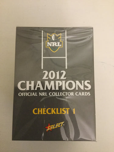 2012 Select NRL CHAMPIONS series Full Base Common Set