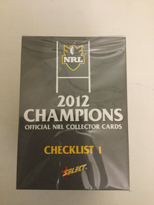 2012 Select NRL CHAMPIONS series Full Base Common Set