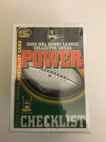 2005 Select NRL POWER series Full Base Common Set