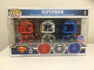 Superman - Superman Chrome NYCC 2018 Exclusive Pop! Vinyl 3-pack