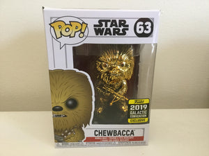 Star Wars - Chewbacca Gold Chrome SW19 2019 Galactic Convention US Exclusive Pop! Vinyl #63