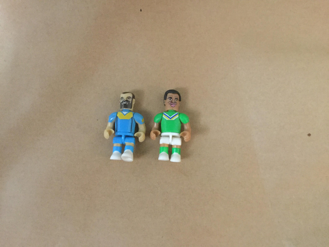 2015 NRL Micro Figures -Josh Papalii CANBERRA RAIDERS & Nate Myles GOLD COAST TITANS