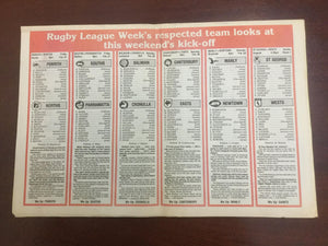 1981 Rugby League Week Magazine February 26  1981 - Vol 12 No. 2