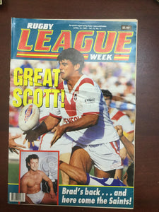 1992 Rugby League Week Magazine April 15 1992 - Vol 23 No. 11