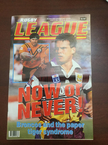 1992 Rugby League Week Magazine June 17 1992 - Vol 23 No. 20