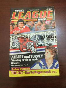 1985 Rugby League Week Magazine September 26 1985 - Vol 16 No. 31 Grand Final Edition