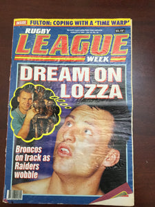 1993 Rugby League Week Magazine August 4 1993 - Vol 24 No. 26