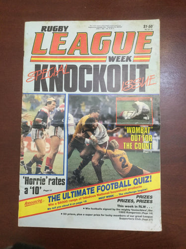 1983 Rugby League Week Magazine April 7  1983 - Vol 14 No. 9