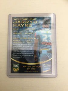 2016 NRL TLA Welcome Home Jarryd Hayne Titans Limited Edition