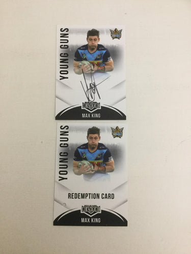 2018 Elite Young Guns Max King Gold Coast Titans Signature Card YG 5/16 #44/90