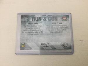 2016 NRL Elite RUN & GUN Parallel Aaron Gray & Jason Clark Rabbitohs RGP24/32  #82/100