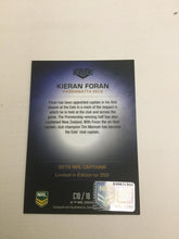 2016 TLA NRL Elite 2016 Captain Kieran Foran C10/18 Signed by Artist David Cain LIMITED