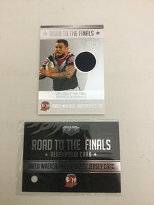 2015 TLA NRL Elite Road to the Finals Jersey Card Jared Waerea-Hargreaves Roosters RF4 #121/150