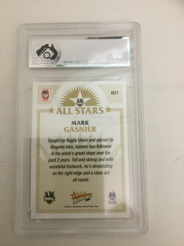 2006 NRL Select Invincible All Stars Mark Gasnier Dragons #AS17 GRADED CARD