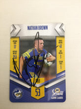 2018 NRL Xtreme Nathan Brown Parramatta Eels Signature Card