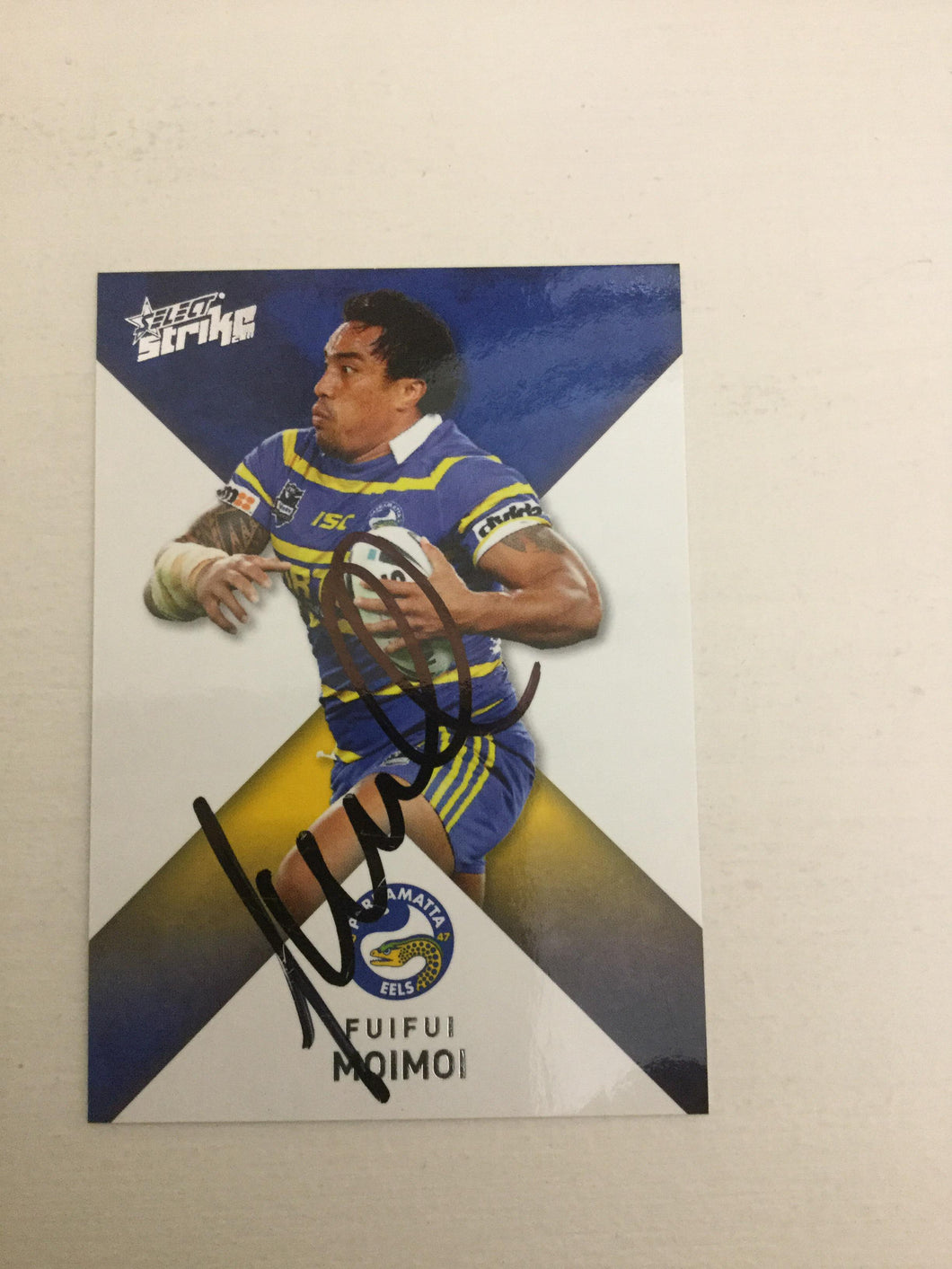 2011 Select Strike FuiFui MoiMoi Parramatta Eels Personally Signed Card