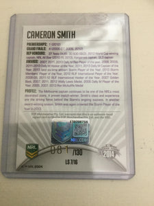 2014 NRL Elite League Sensations CAMERON SMITH STORM Signature LS7/16 #81/130