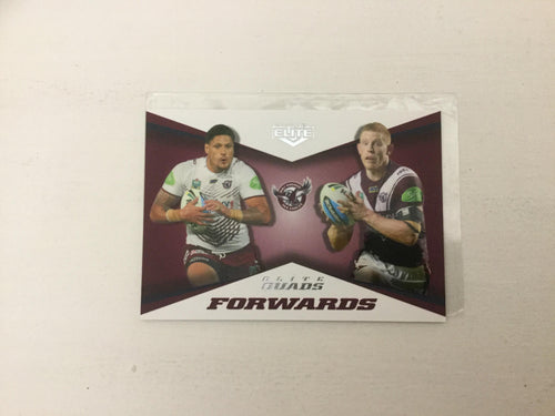 2015 NRL Elite QUADS Willie Mason Tom Symonds MANLY EQ12/32 #42/65