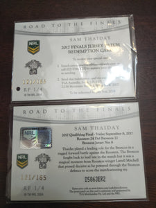 2018 TLA NRL Elite Road to the Finals Sam Thaiday Broncos RF1 #121/165