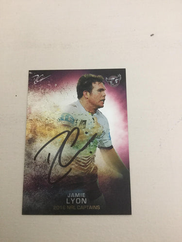 2016 TLA NRL Elite 2016 Captain Jamie Lyon C6/18 Signed by Artist David Cain LIMITED