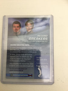 2010 APCS Record Breakers  Andrew Ryan & David Stagg BULLDOGS Dual Auto Card #32/75