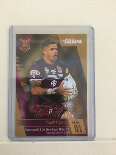 2019 TLA NRL Traders Player In Focus Dane Gagai #59 Queensland