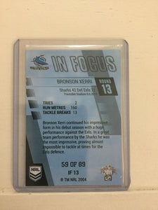 2019 TLA NRL Traders Player In Focus Bronson Xerri #59