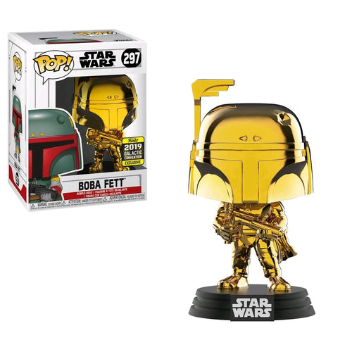 Star Wars - Boba Fett Gold Chrome SW19 2019 Galactic Convention US Exclusive Pop! Vinyl #297