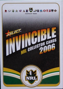 2006 Select NRL INVINCIBLES series Full Base Common Set
