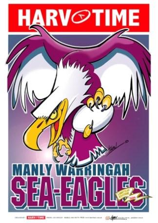 Manly Sea Eagles, NRL Mascot Harv Time Poster #18