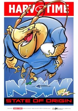 State of Origin NSW Blues, NRL Mascot Harv Time Poster #50